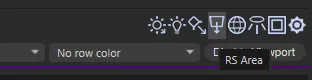The light-type icons in the header with the RS Area tooltip showing